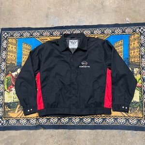 Black Red Corvette bomber jacket Size xl Racing Nascar F1 Jacket Cars Embroidery